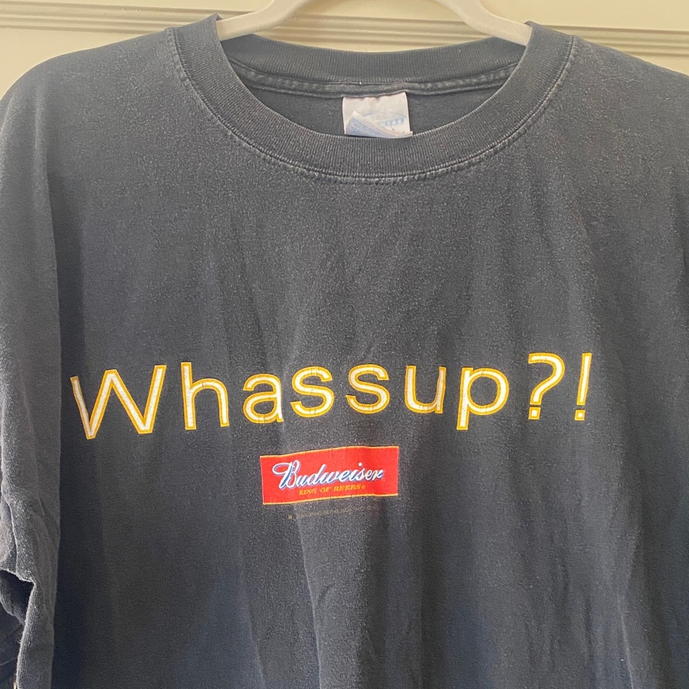 Budweiser Black Tee  'Whassup?!'